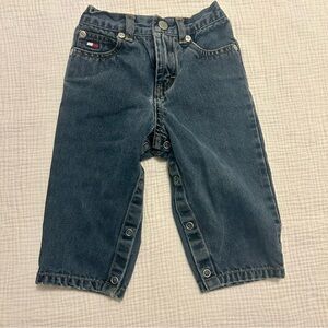 Baby Boy’s Vintage Tommy Hilfiger Button Up Blue Jeans Sz 12-18 Month 2002